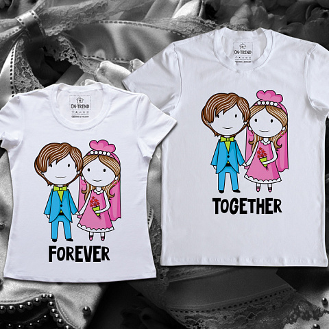 картинка Парные футболки "Together Forever" магазин  ON-TREND являющийся производителем одежды из хлопка высшего качества