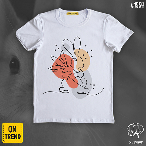 картинка Детская футболка "Абстрактный кролик" магазин  ON-TREND являющийся производителем одежды из хлопка высшего качества