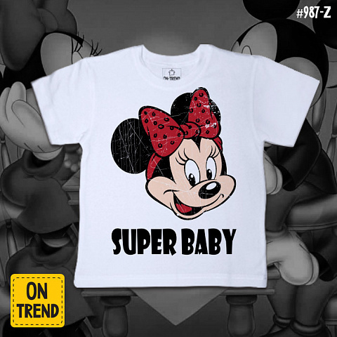 картинка Детская футболка "Super Baby" магазин  ON-TREND являющийся производителем одежды из хлопка высшего качества
